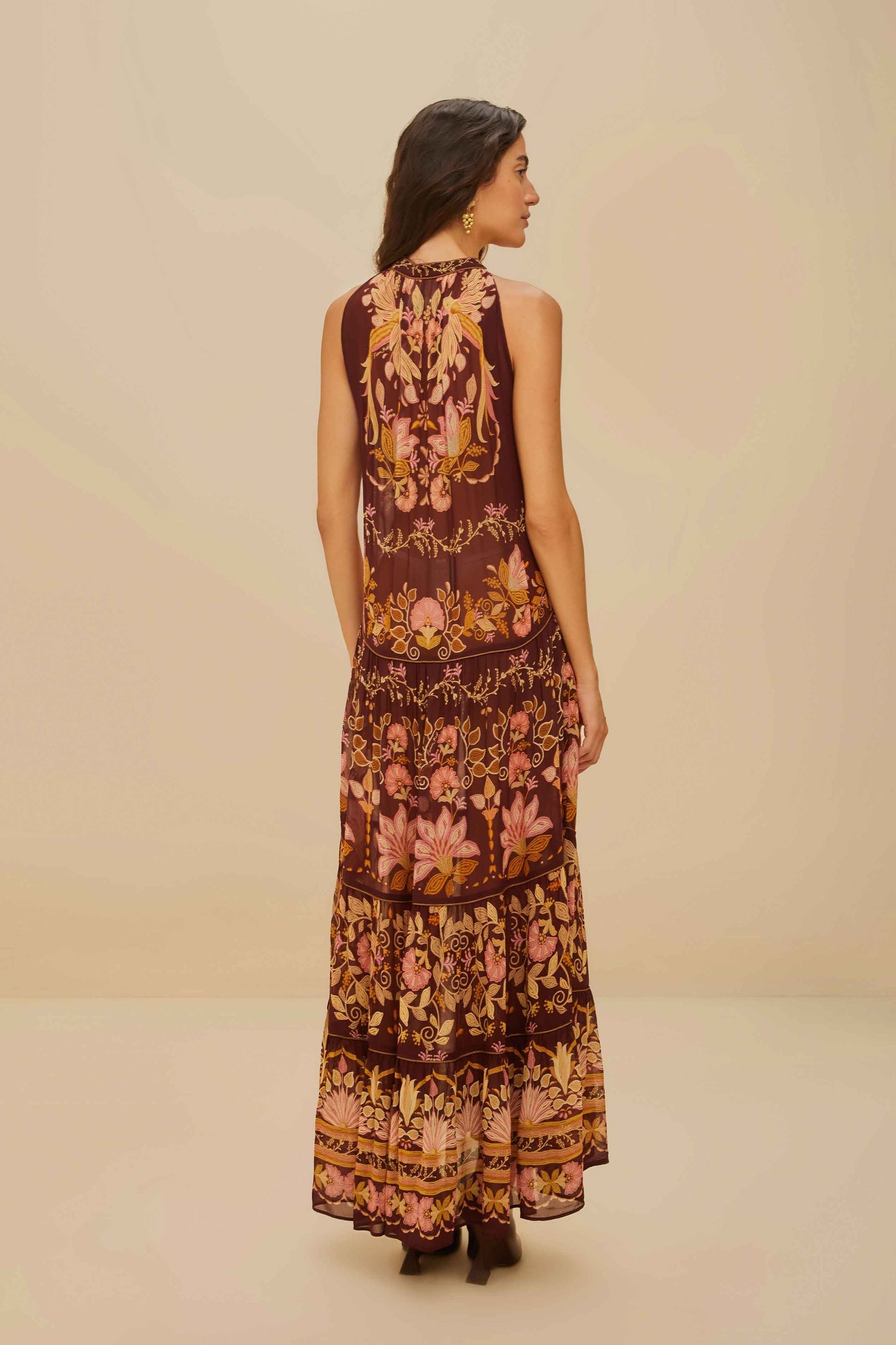 FARM Rio Burgundy Bella Maxi Dress