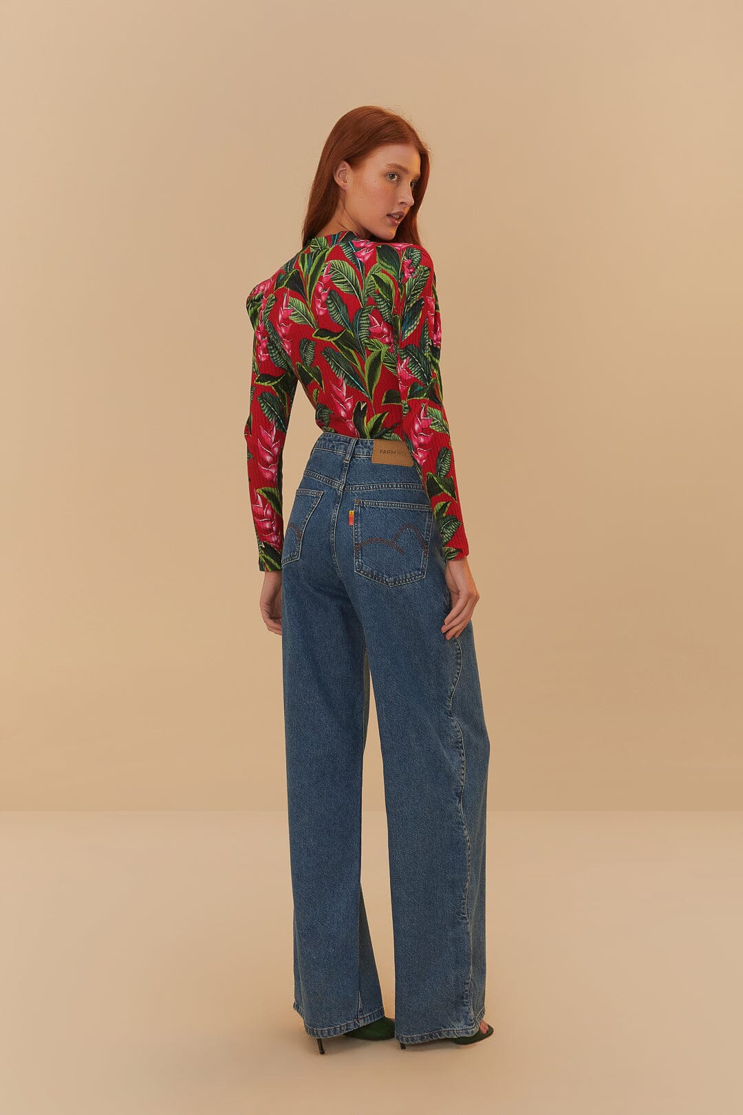 FARM Rio Denim High Waist Pants