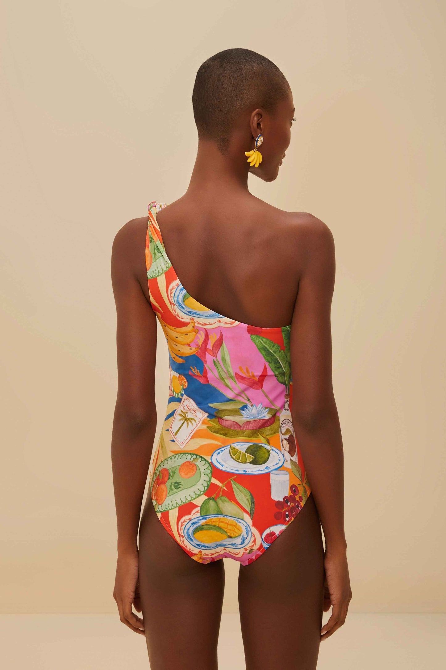 FARM Rio Multicolor Summer Picnic One-Piece Swimsuit