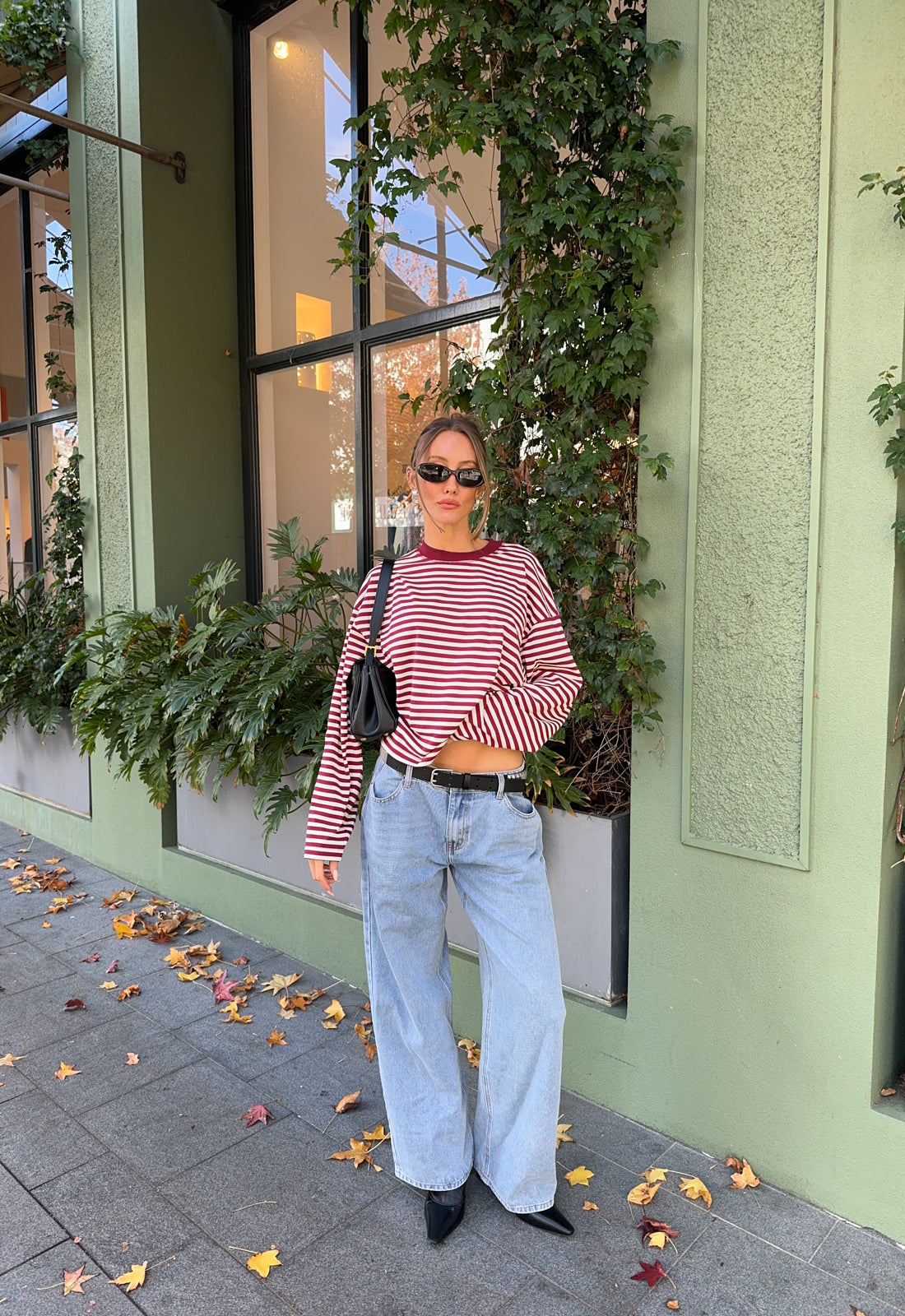 Lioness Fashion Store | Bloom Long Sleeve - WIne Stripe