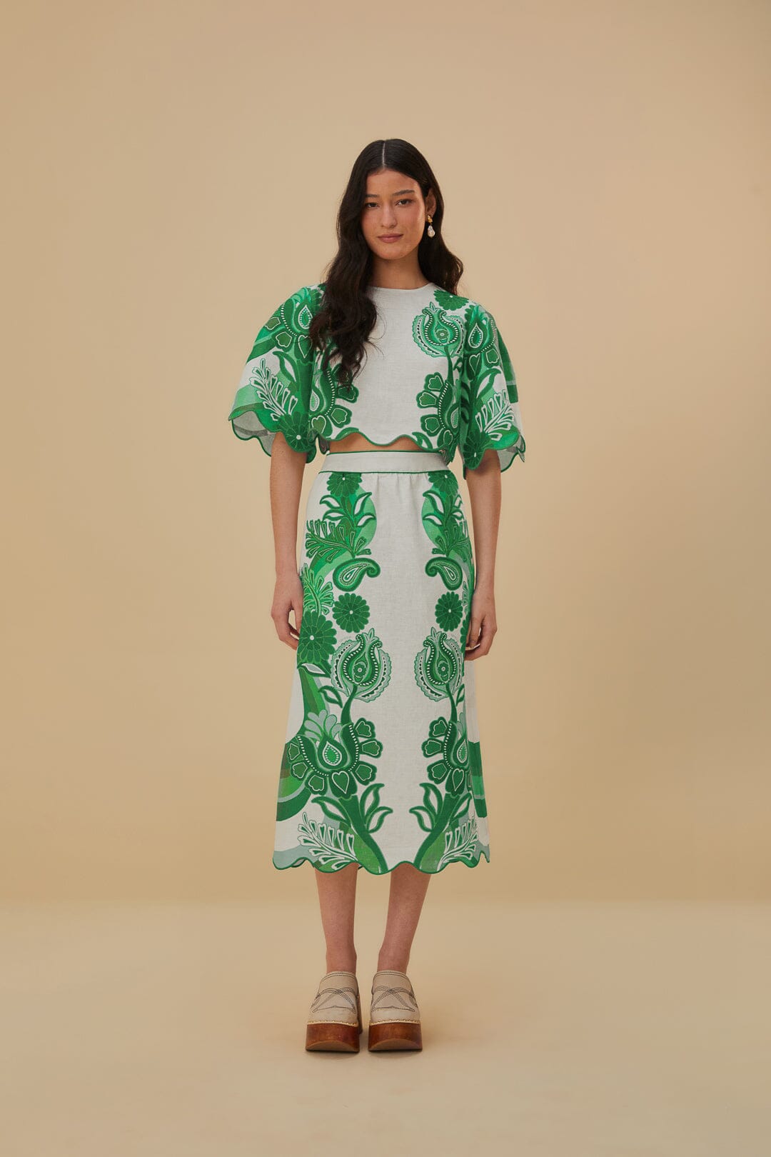 FARM Rio Green Color Festival Euroflax™ Blouse