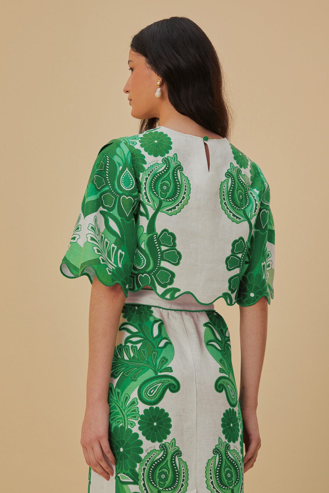 FARM Rio Green Color Festival Euroflax™ Blouse