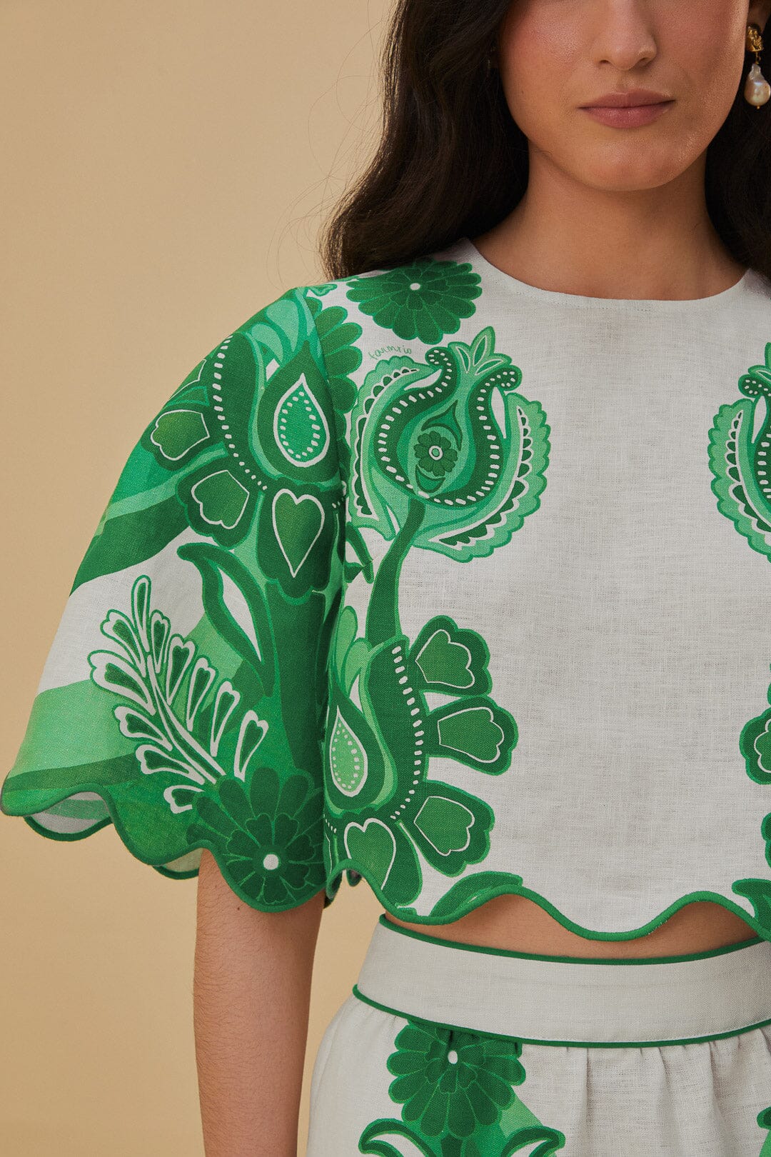 FARM Rio Green Color Festival Euroflax™ Blouse