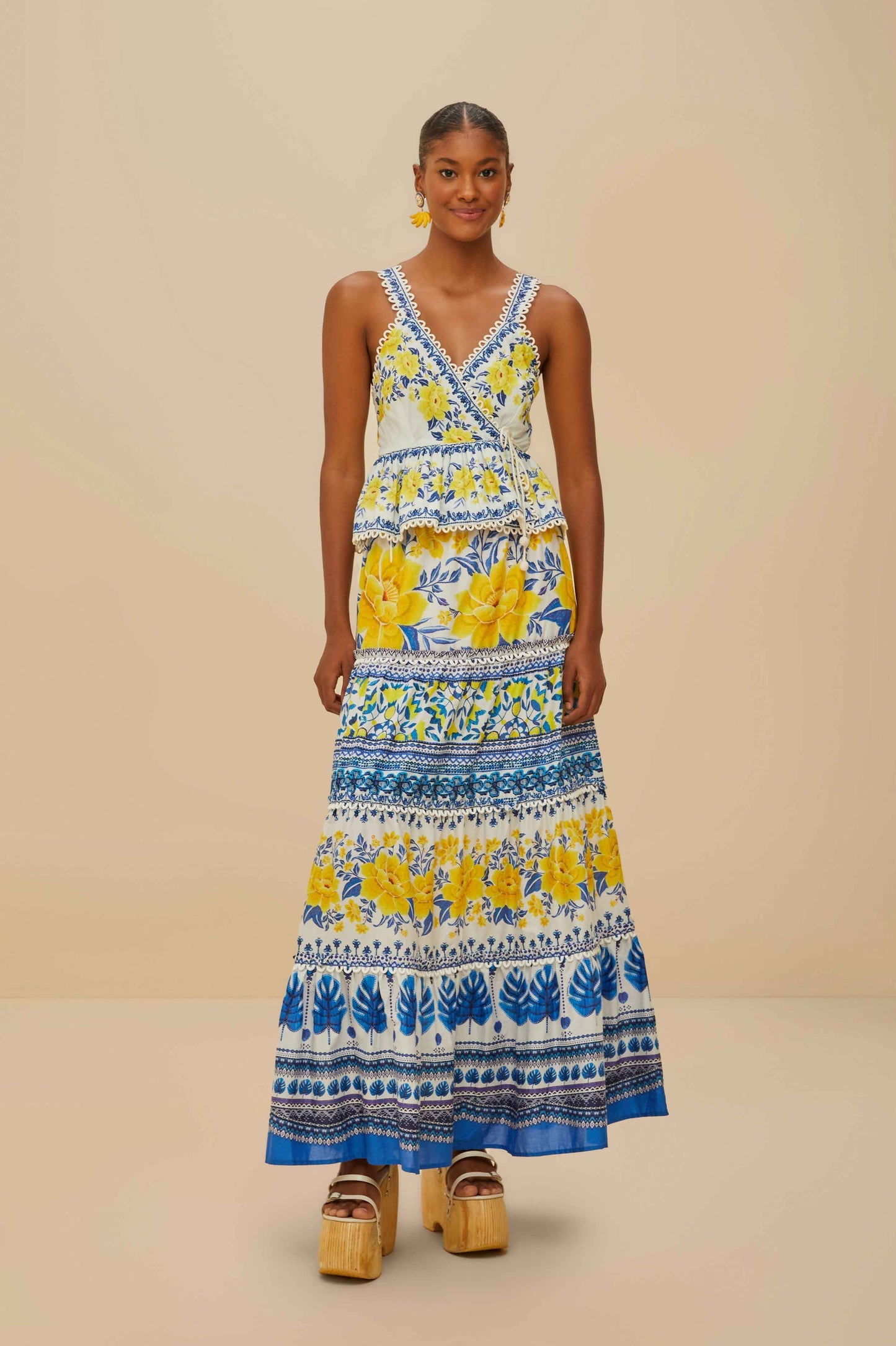 FARM Rio Off-White Zuli Sleeveless Blouse
