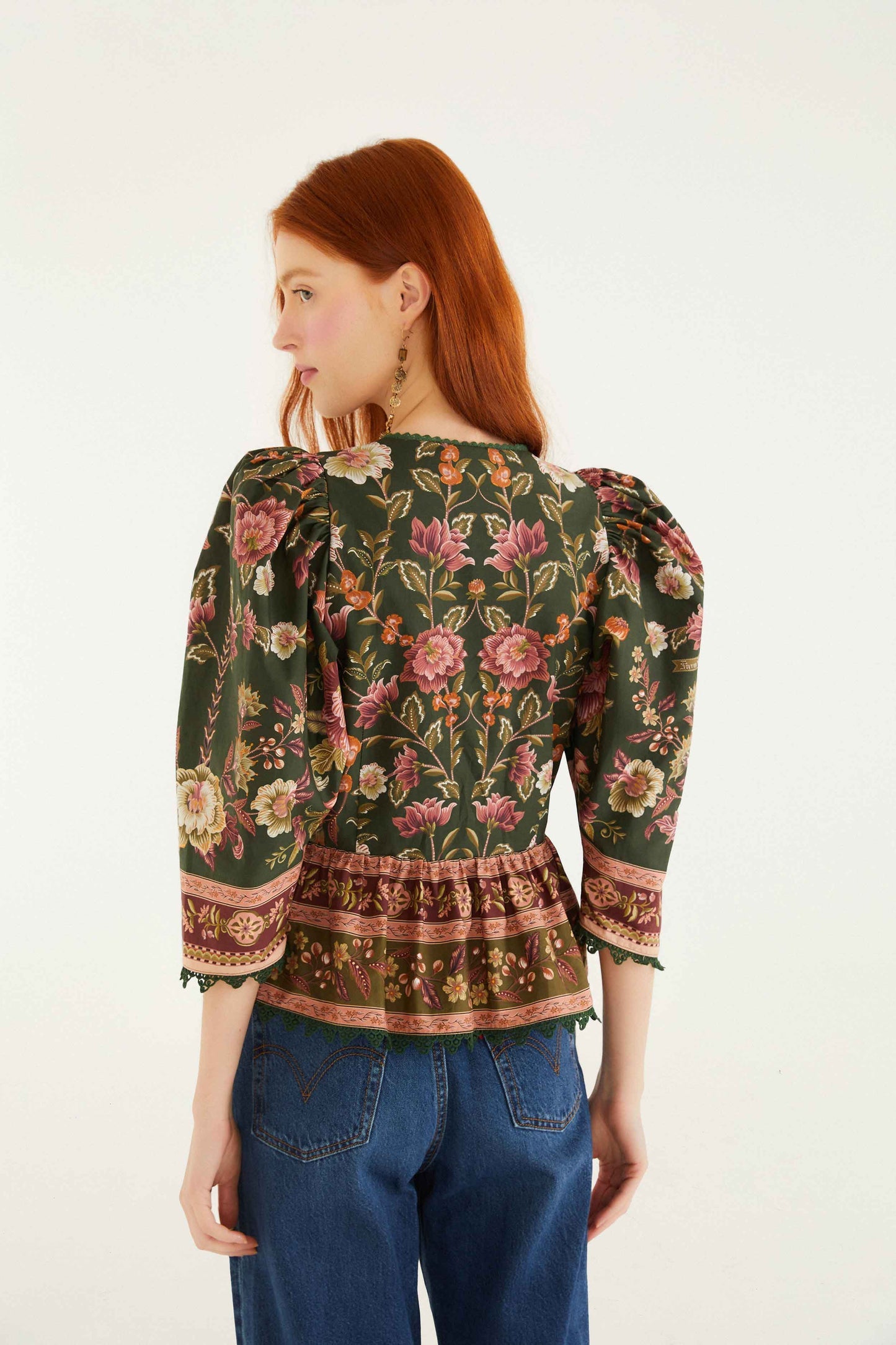 FARM Rio Green Flowering Garden Tree Blouse | FARM Rio