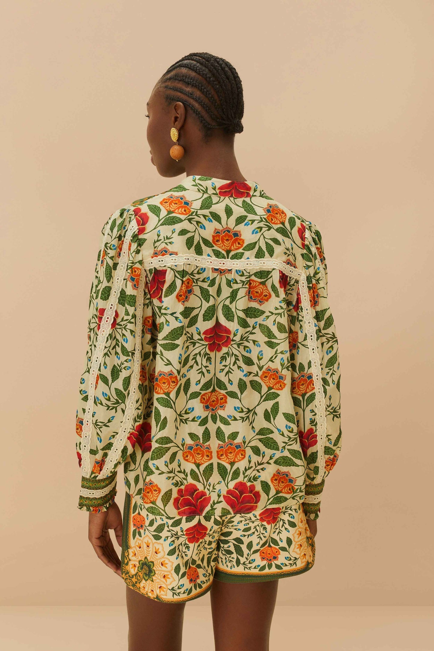 FARM Rio Sand Garden Tapestry Blouse