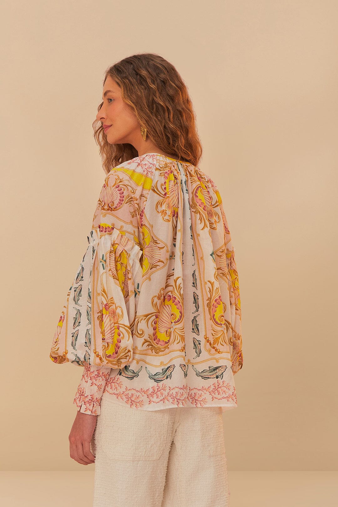 FARM Rio Off-White Maritime Magic Blouse