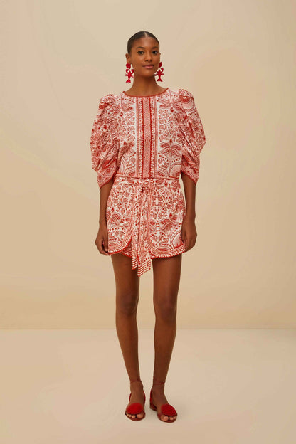 FARM Rio Red River Ride Blouse