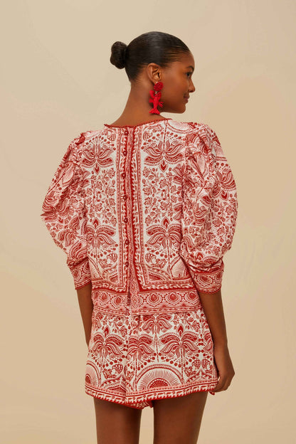 FARM Rio Red River Ride Blouse