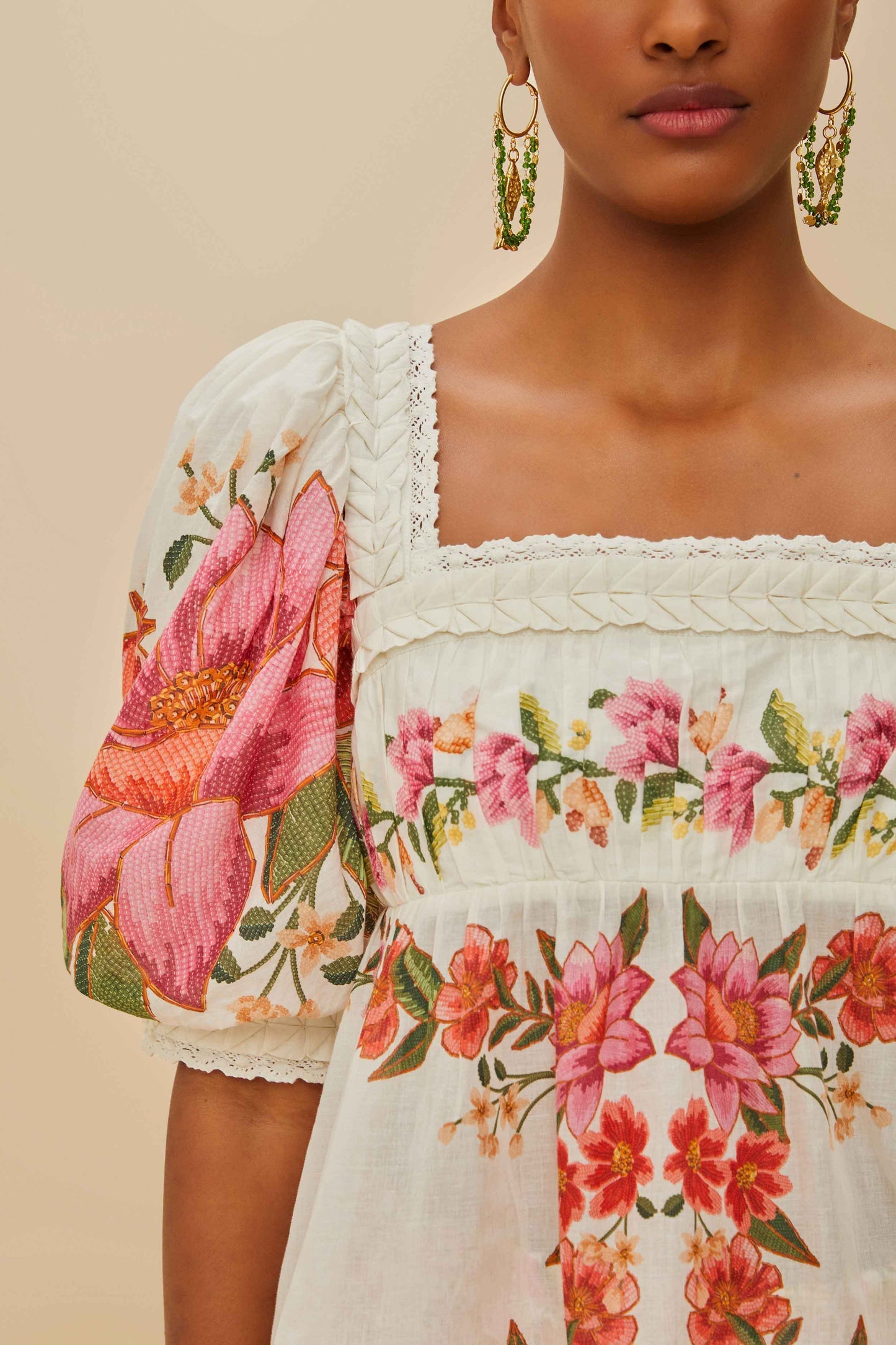 FARM Rio Off-White Summer Fruit Blouse