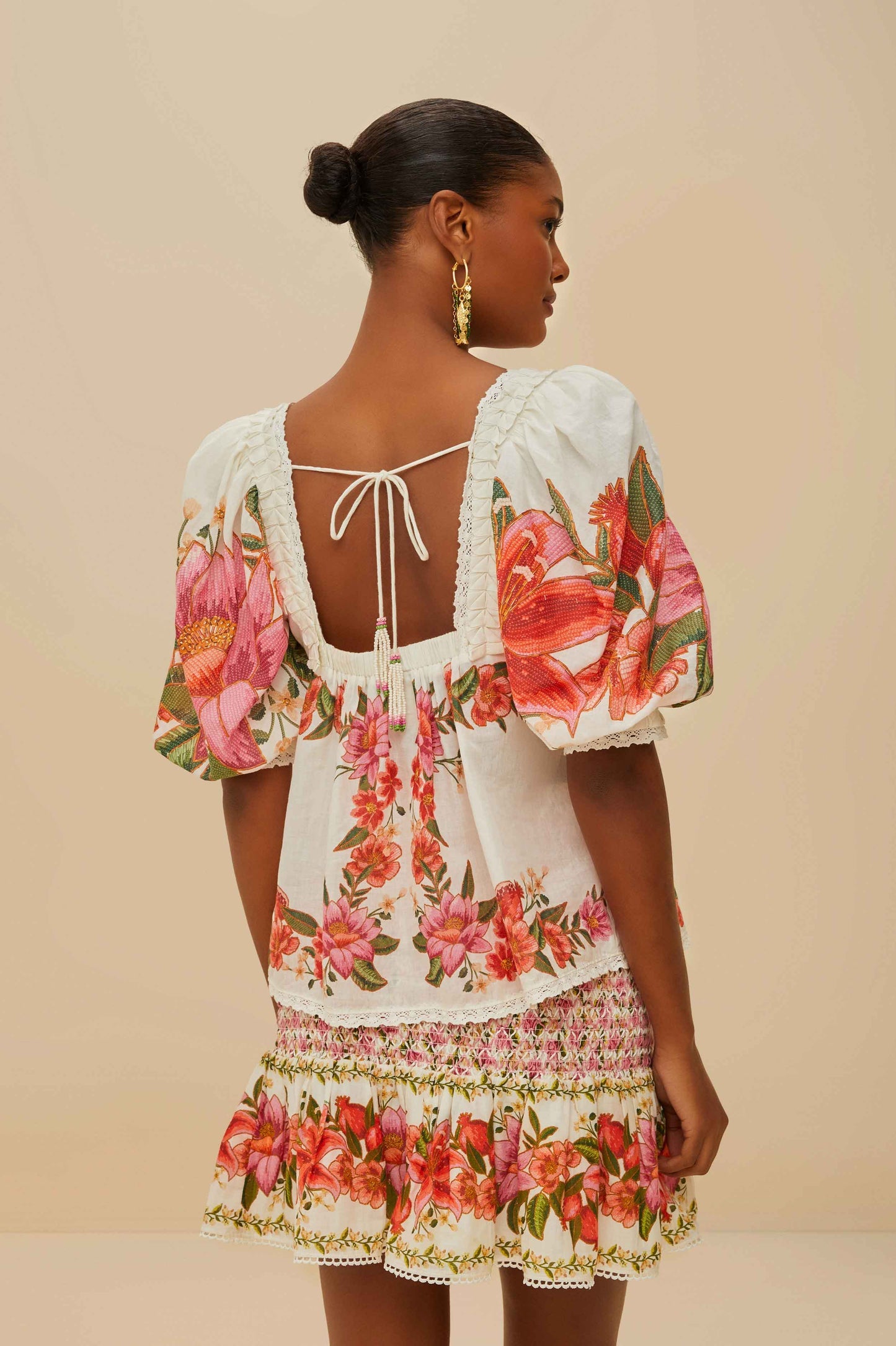 FARM Rio Off-White Summer Fruit Blouse