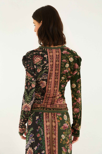 FARM Rio Mixed Winter Garden Long Sleeve Blouse | FARM Rio