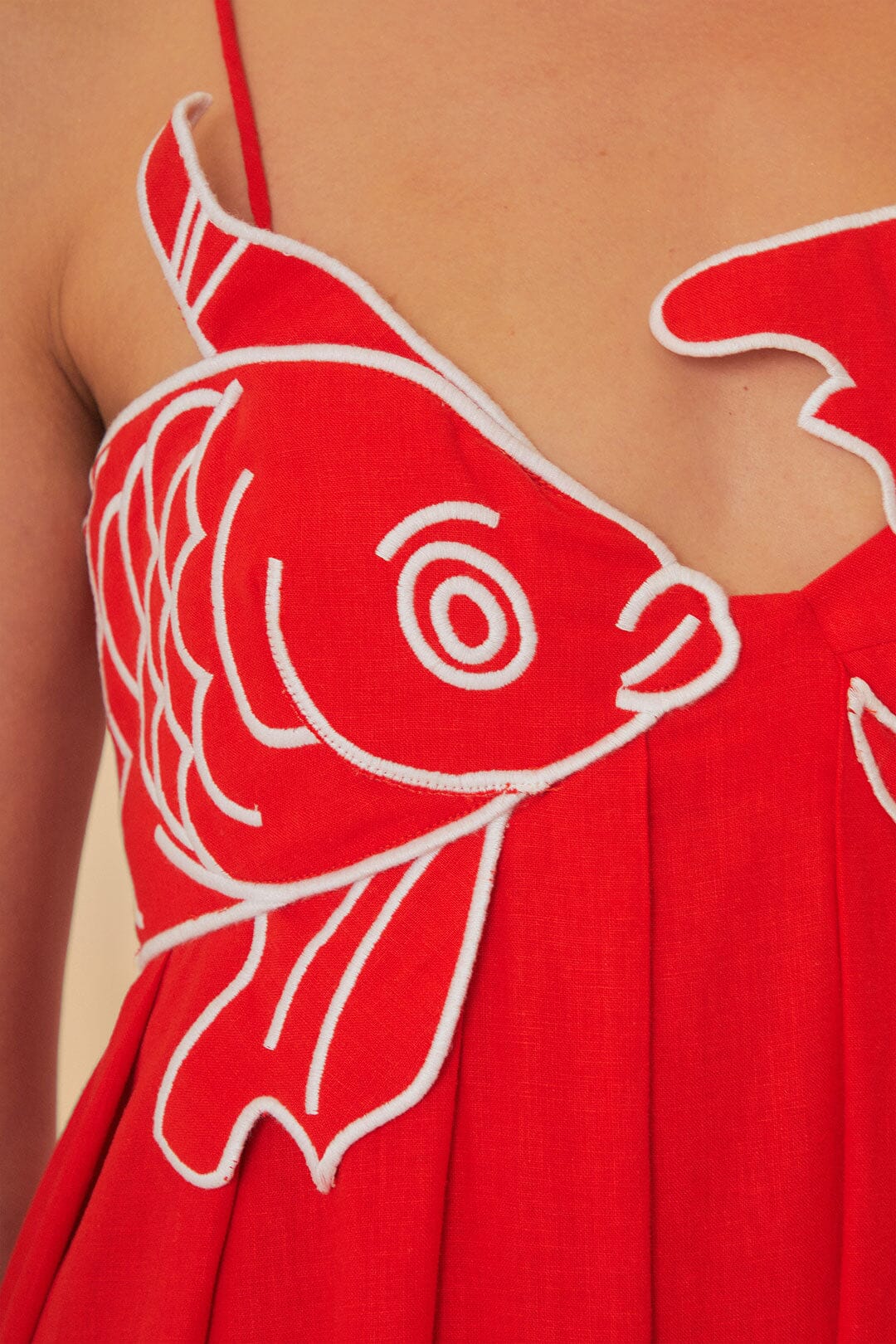 FARM Rio Red Fish Top Maxi Dress