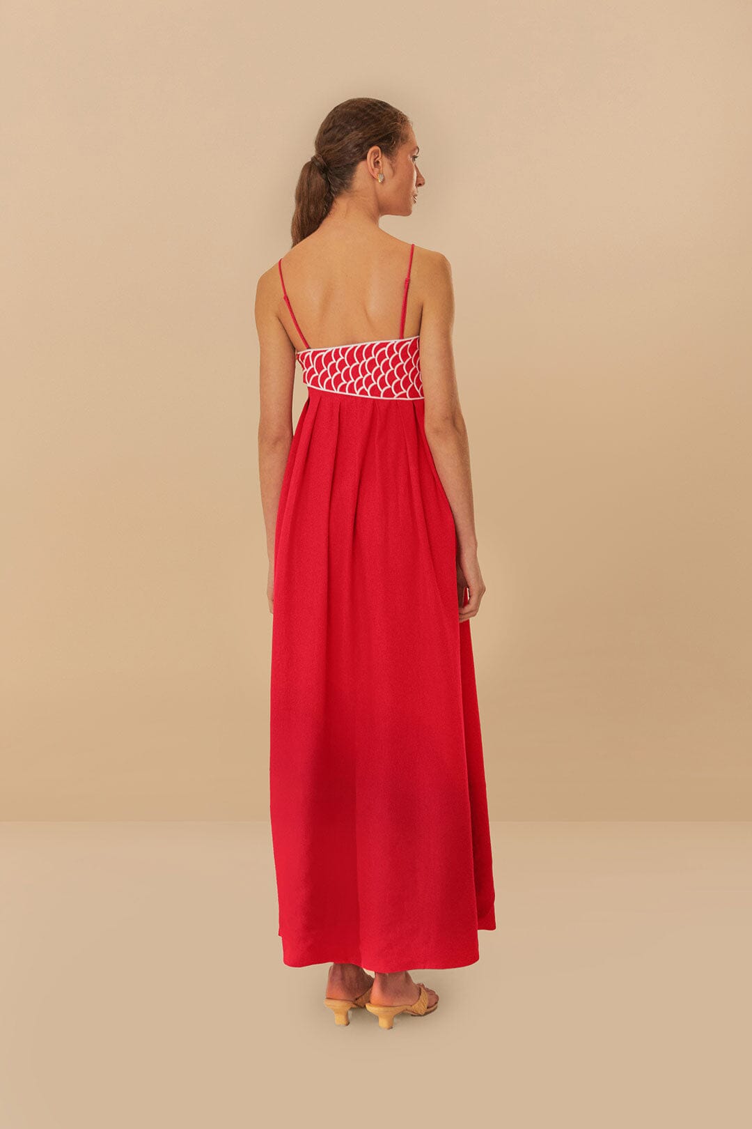 FARM Rio Red Fish Top Maxi Dress