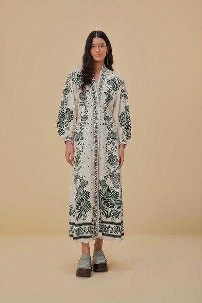 FARM Rio Forest Soul Off-White Maxi Dress