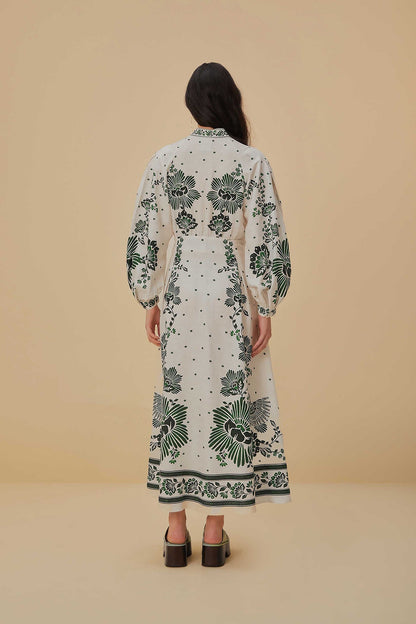 FARM Rio Forest Soul Off-White Maxi Dress