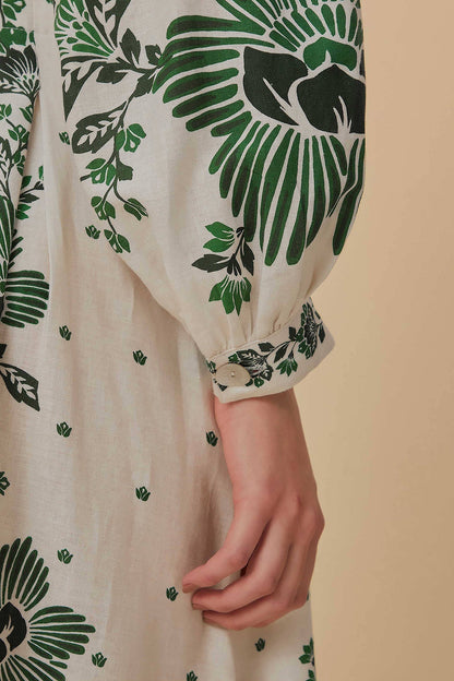 FARM Rio Forest Soul Off-White Maxi Dress