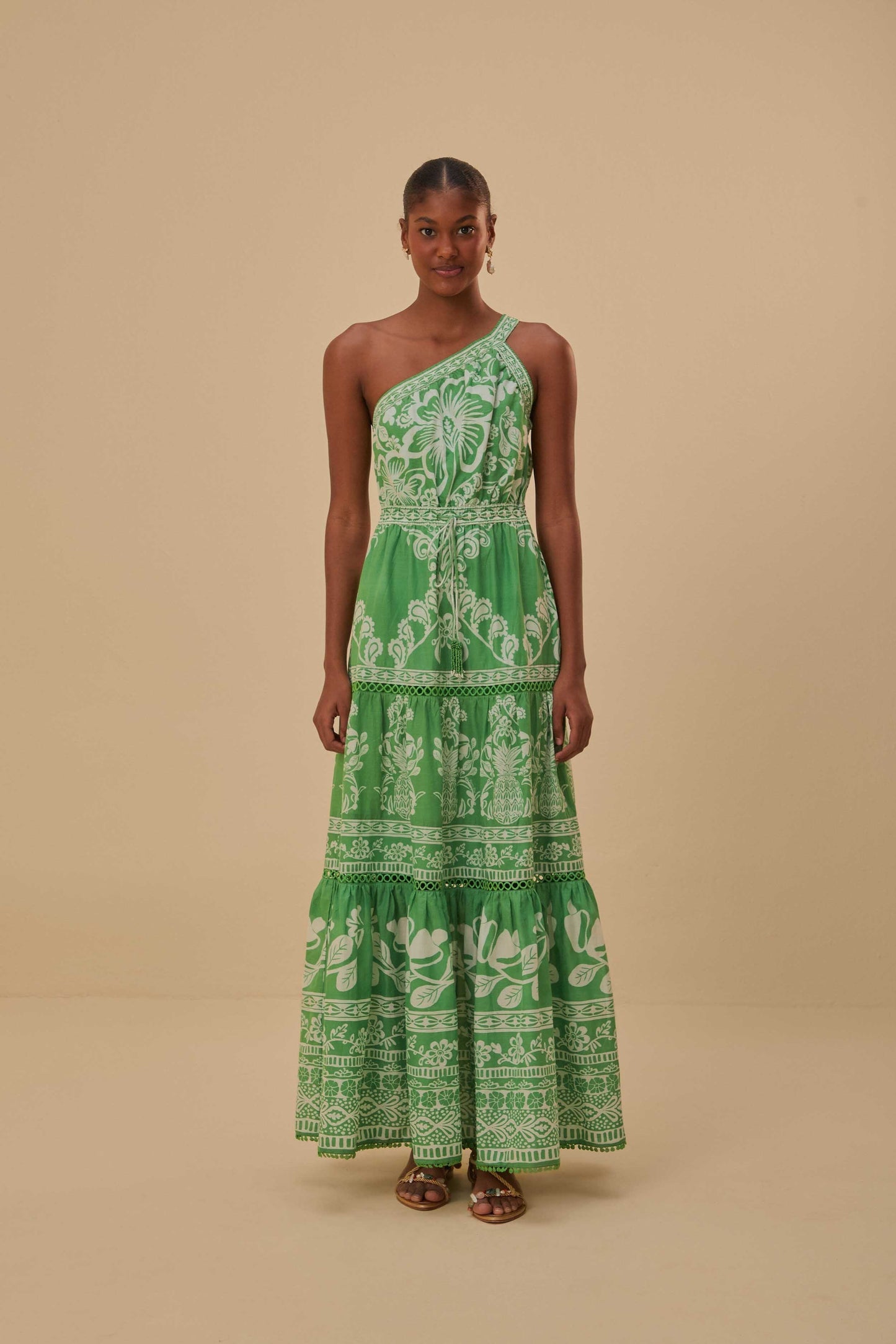 FARM Rio Green Sweet Garden Maxi Dress