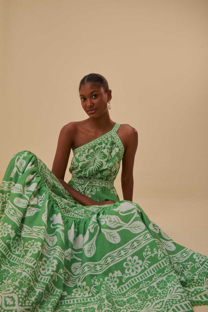 FARM Rio Green Sweet Garden Maxi Dress
