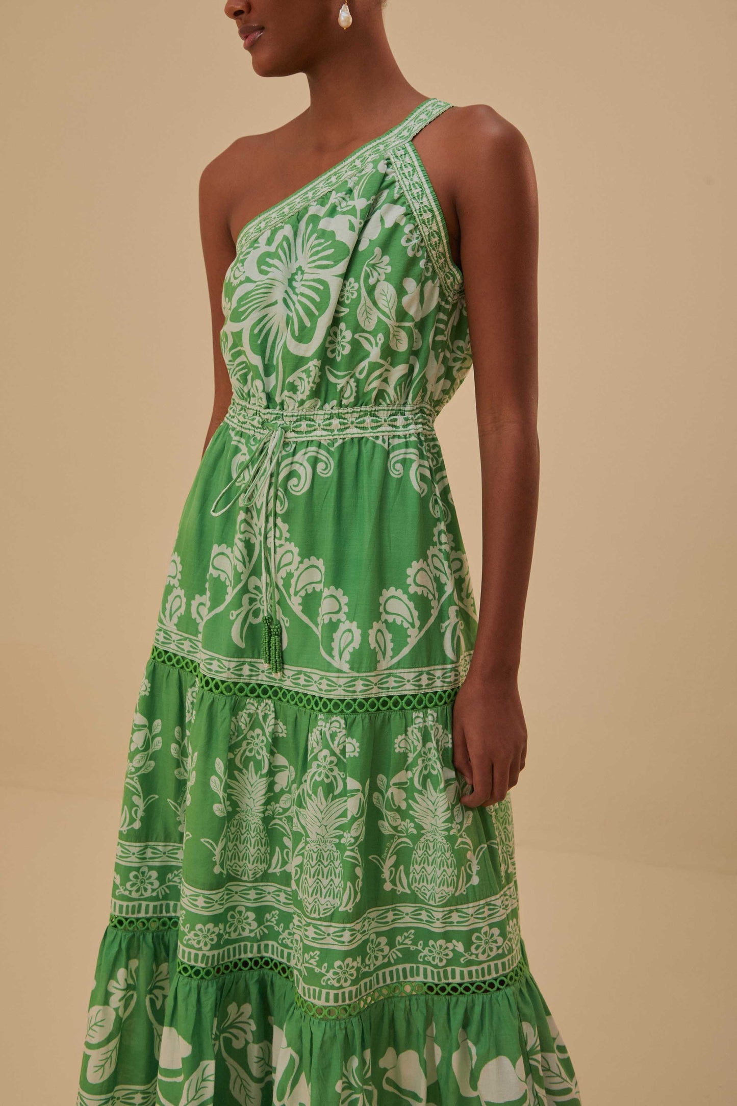 FARM Rio Green Sweet Garden Maxi Dress