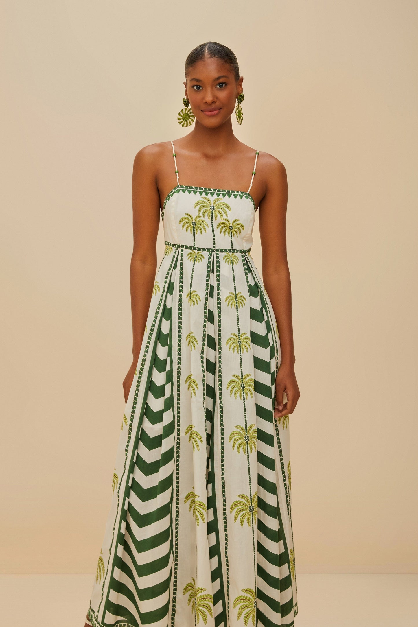 FARM Rio Off-White Milani Cocopalm Maxi Dress