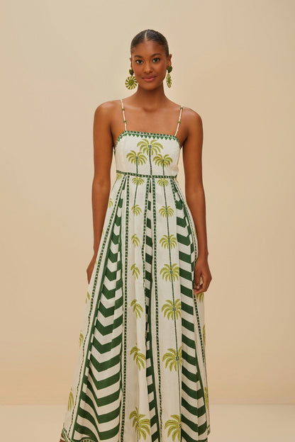 FARM Rio Off-White Milani Cocopalm Maxi Dress