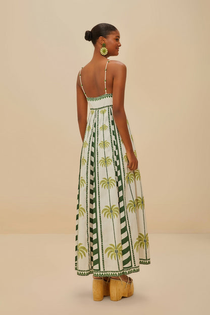 FARM Rio Off-White Milani Cocopalm Maxi Dress