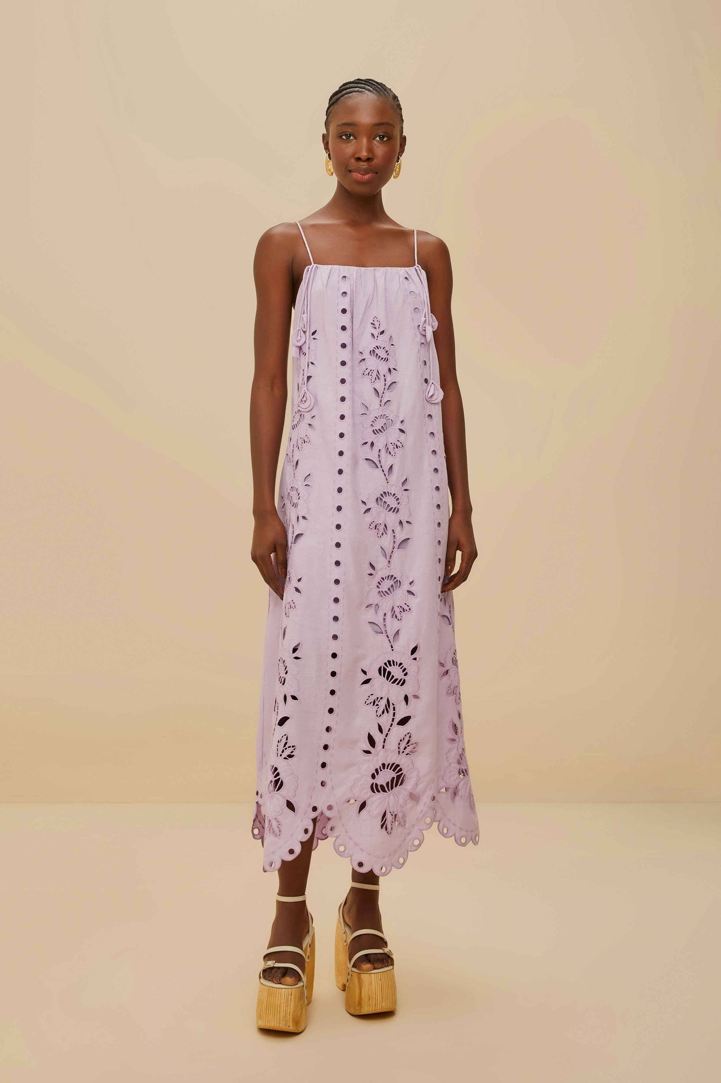 FARM Rio Lilac Richelieu LENZING™ ECOVERO™ Euroflax™ Maxi Dress