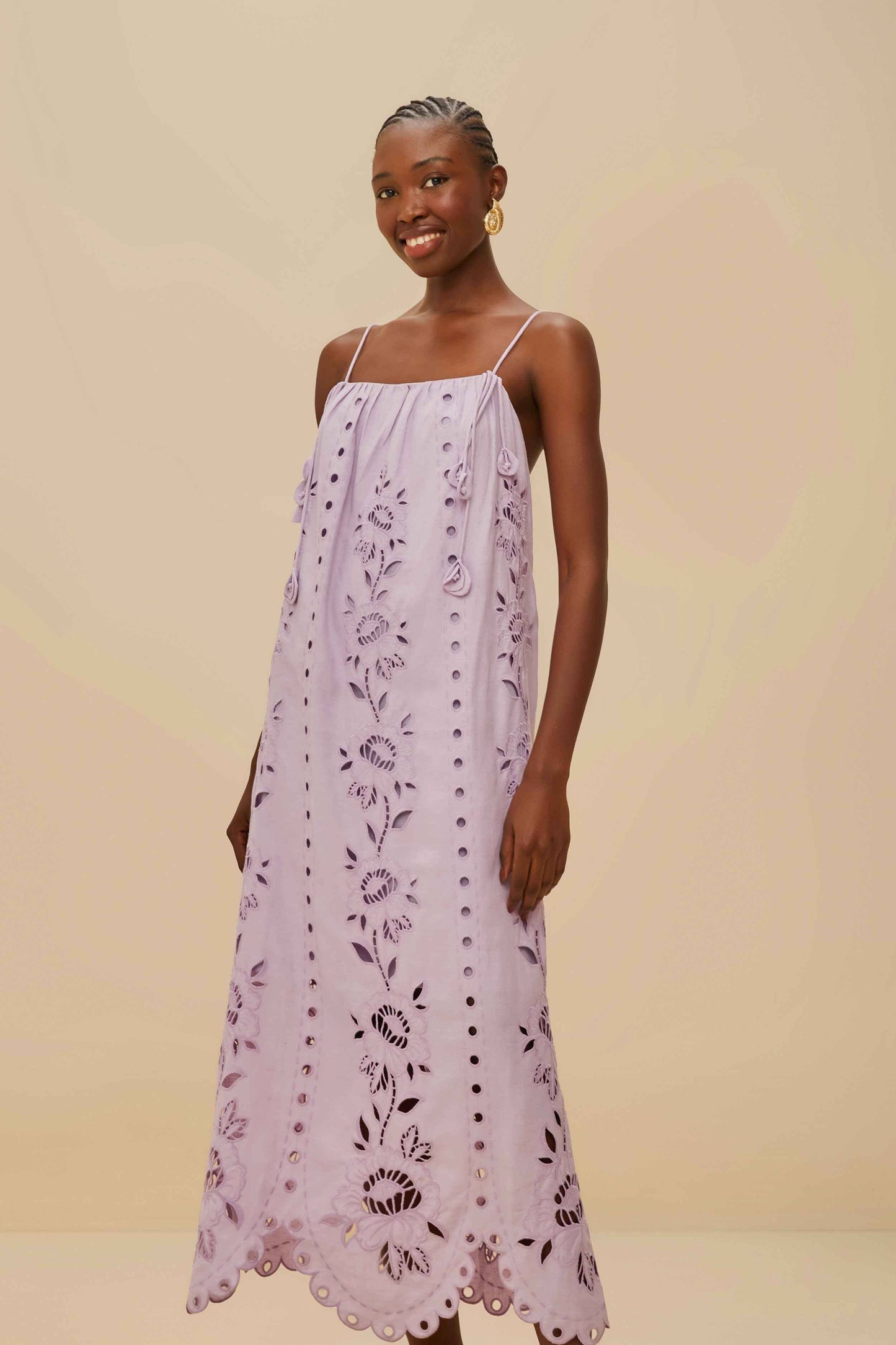 FARM Rio Lilac Richelieu LENZING™ ECOVERO™ Euroflax™ Maxi Dress