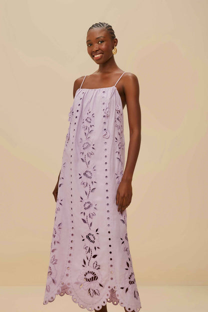 FARM Rio Lilac Richelieu LENZING™ ECOVERO™ Euroflax™ Maxi Dress