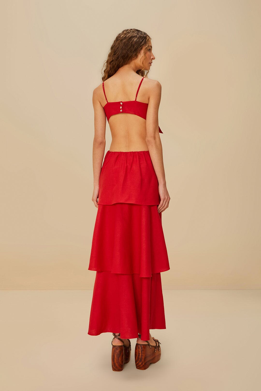 FARM Rio Red Flower LENZING™ ECOVERO™ Euroflax™ Maxi Dress