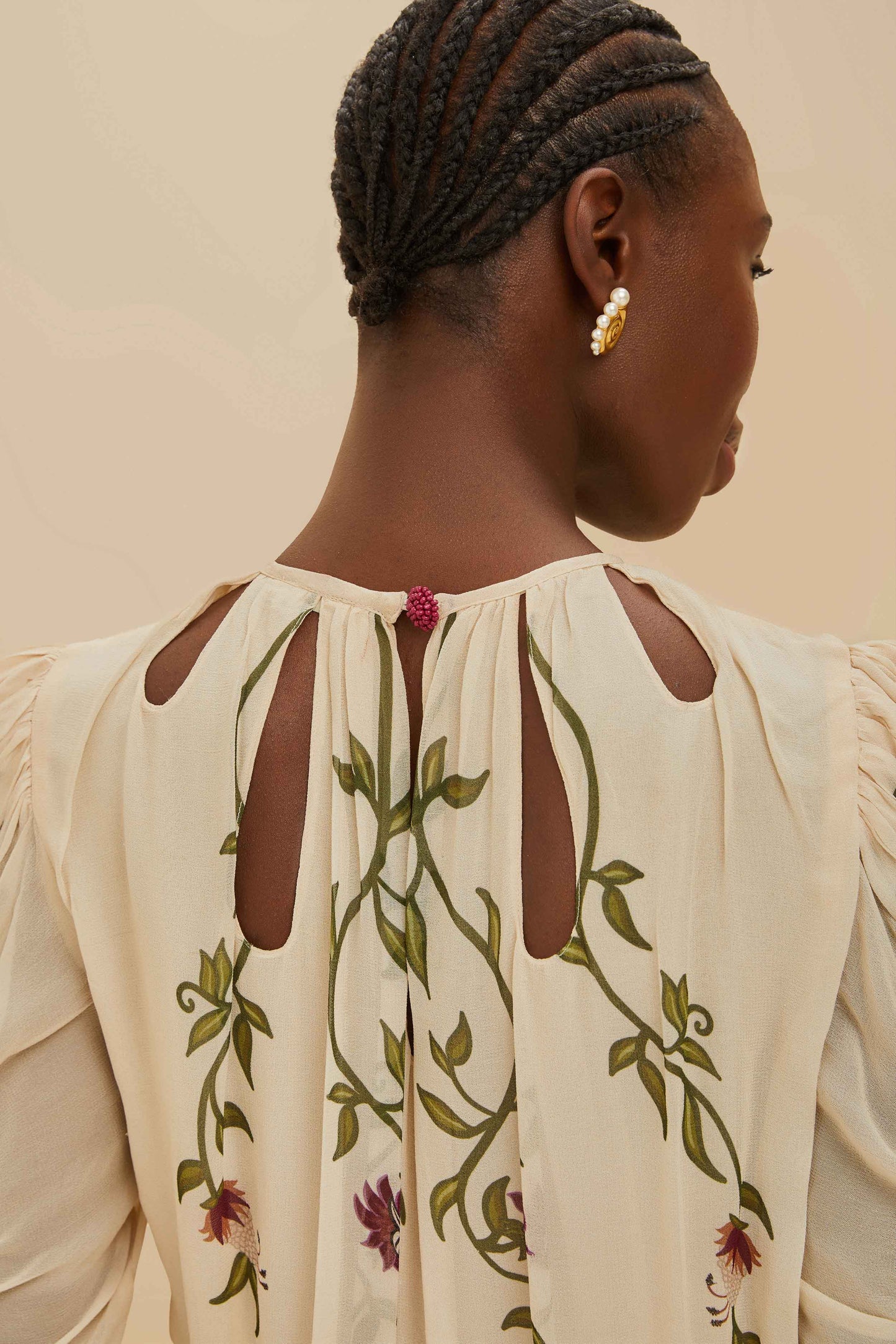 FARM Rio Multicolor Romantic Nature Long Sleeve Maxi Dress