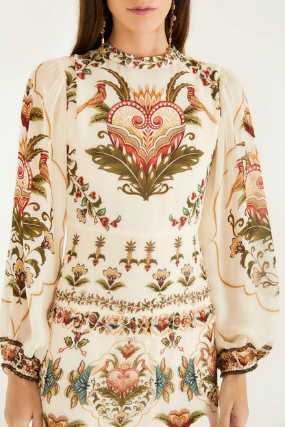 FARM Rio Cream Majestic Hearts Maxi Dress | FARM Rio