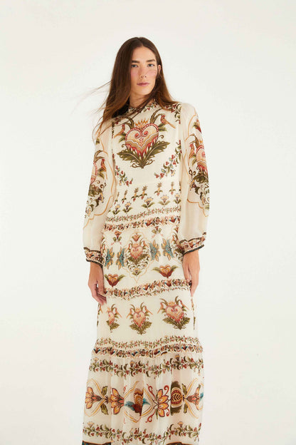 FARM Rio Cream Majestic Hearts Maxi Dress | FARM Rio