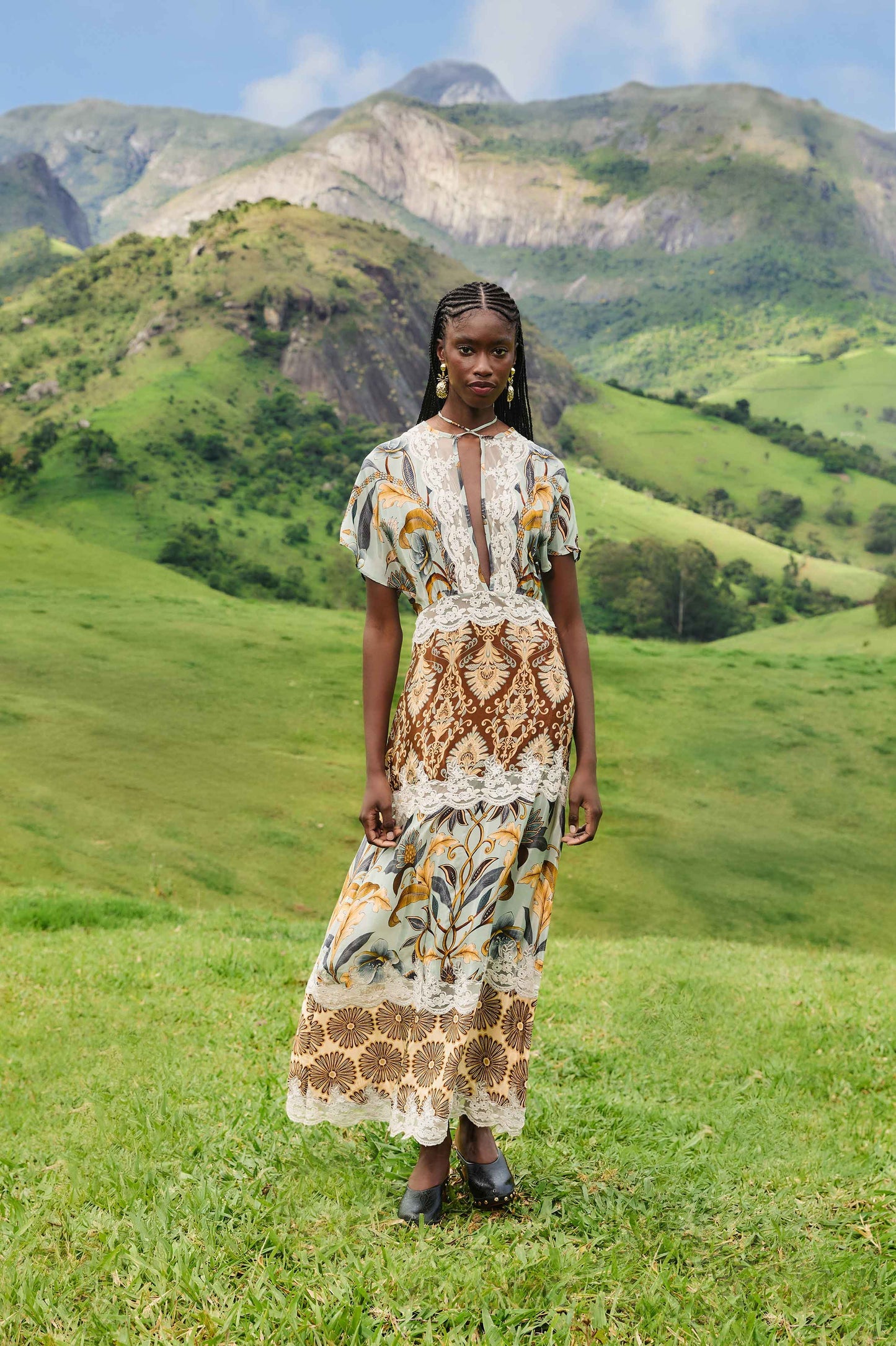 FARM Rio Mixed Snake Garden Maxi Dress | FARM Rio