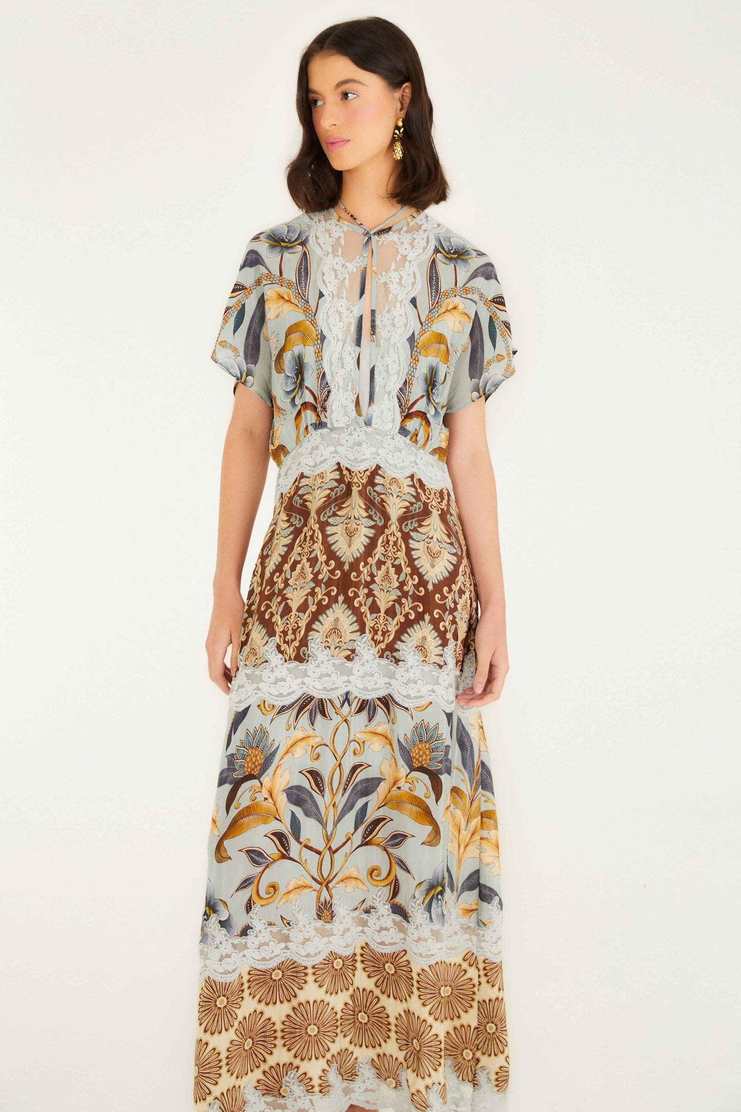 FARM Rio Mixed Snake Garden Maxi Dress | FARM Rio