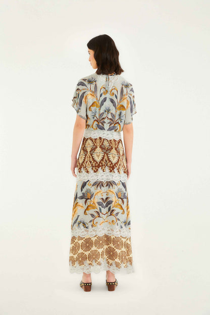 FARM Rio Mixed Snake Garden Maxi Dress | FARM Rio