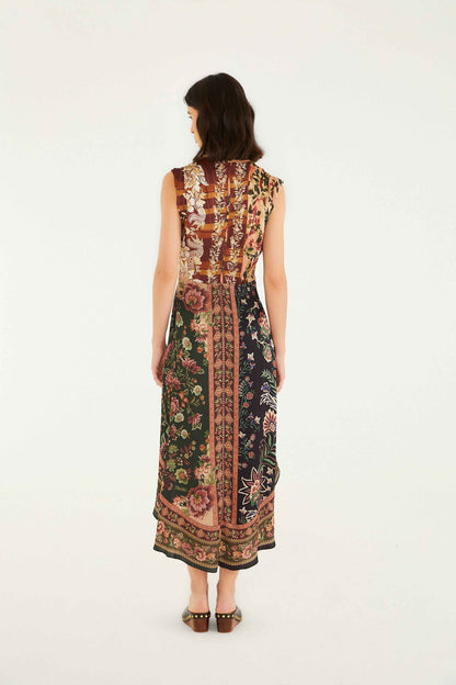 FARM Rio Mixed Winter Garden Lenzing™ Ecovero™ Viscose Sleeveless Maxi Dress | FARM Rio