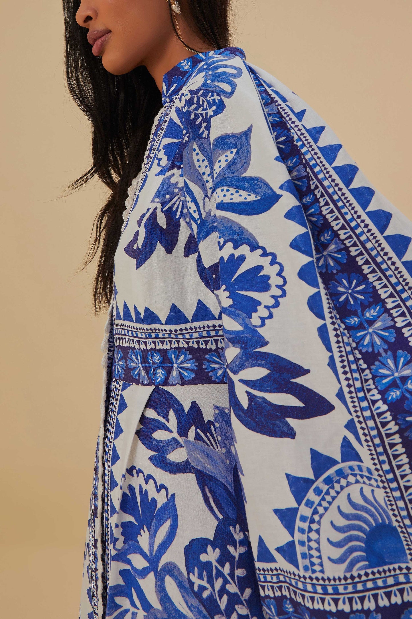 FARM Rio Off-White Flora Tapestry Lenzing™ Ecovero™ Euroflax™ Maxi Dress