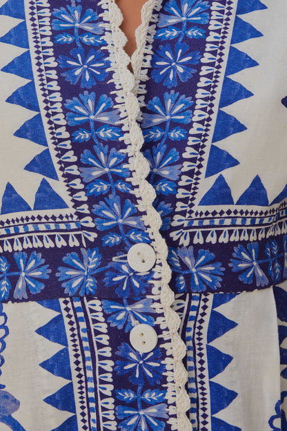 FARM Rio Off-White Flora Tapestry Lenzing™ Ecovero™ Euroflax™ Maxi Dress