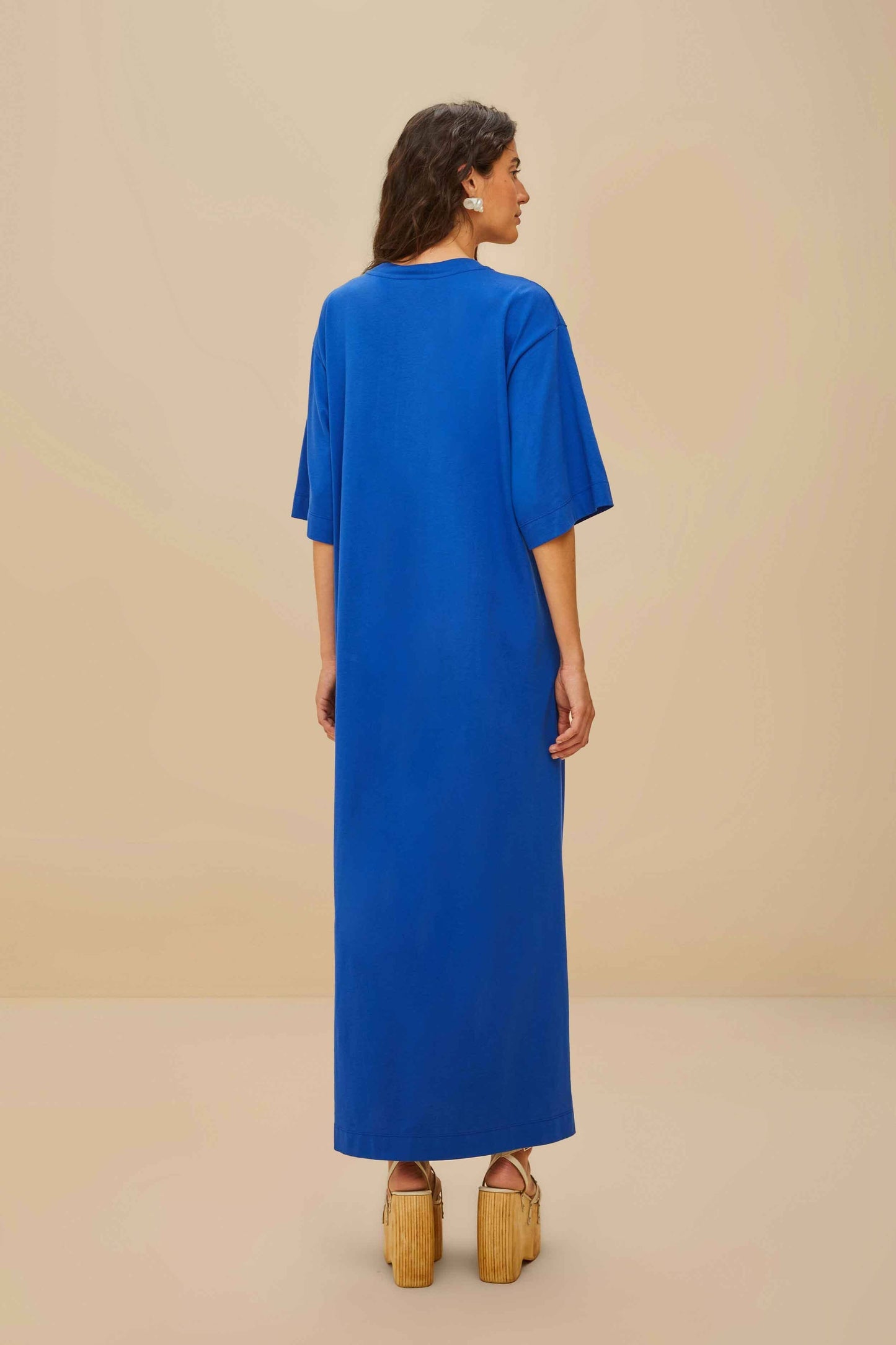 FARM Rio Blue Rio Organic Cotton Maxi Dress