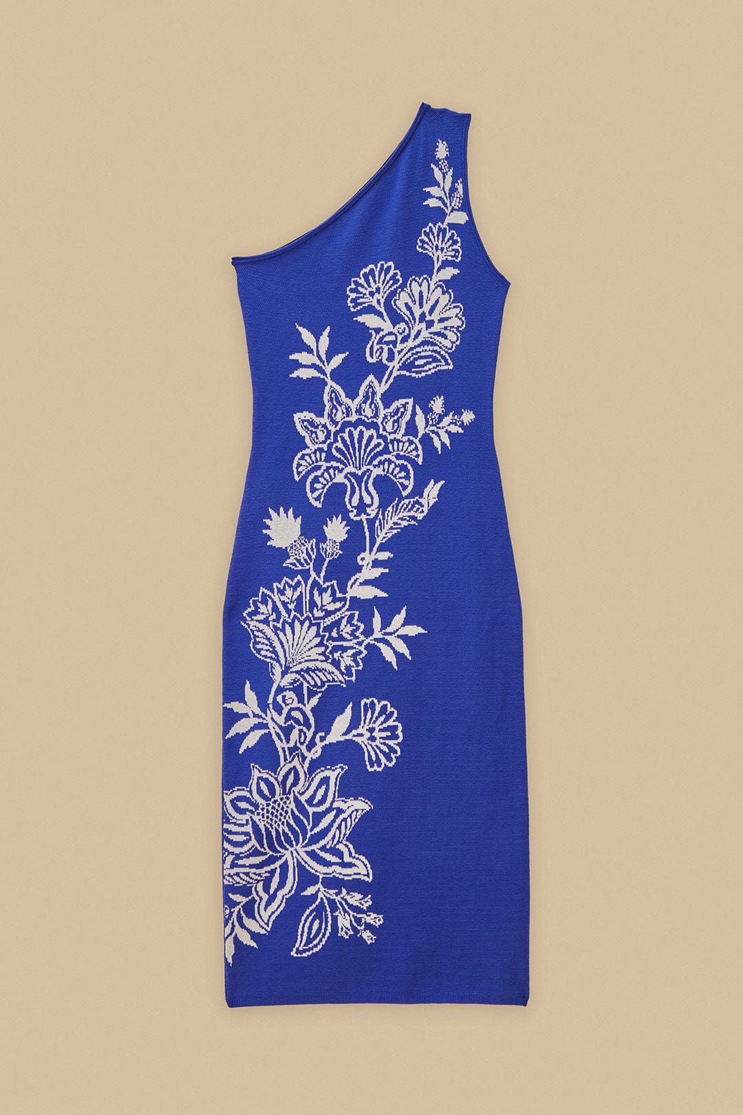 FARM Rio Blue Porcelain Garden Knit Midi Dress