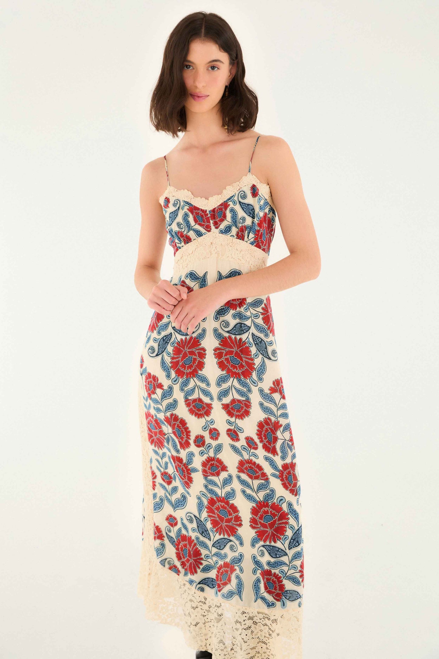 FARM Rio Sand Francesca Midi Dress | FARM Rio