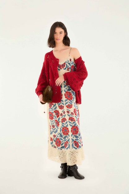 FARM Rio Sand Francesca Midi Dress | FARM Rio