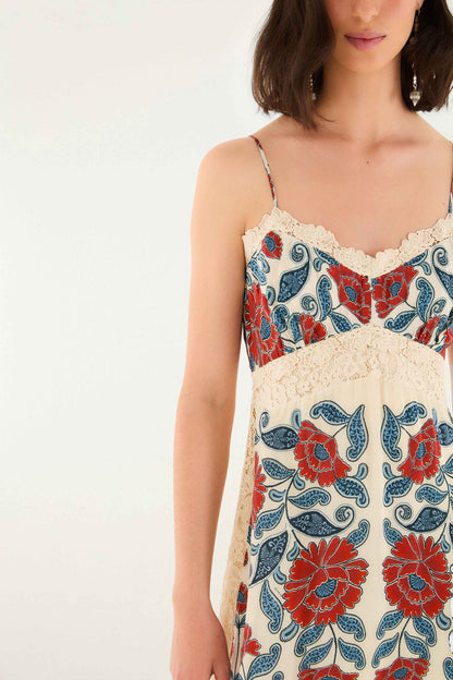 FARM Rio Sand Francesca Midi Dress | FARM Rio