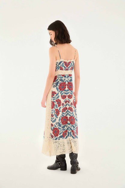 FARM Rio Sand Francesca Midi Dress | FARM Rio