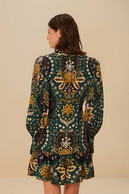 FARM Rio Black Jaipur LENZING™ ECOVERO™ Viscose Mini Dress