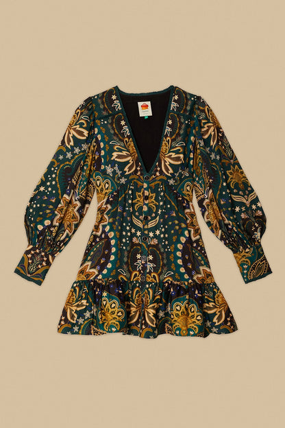 FARM Rio Black Jaipur LENZING™ ECOVERO™ Viscose Mini Dress