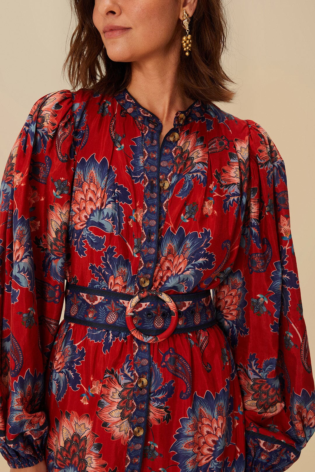 FARM Rio Red Luang Mini Dress