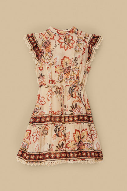 FARM Rio Sand Aura Floral Mini Dress